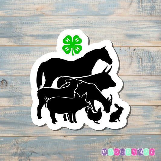 Farm Animals 4h Program |Sticker or Magnet