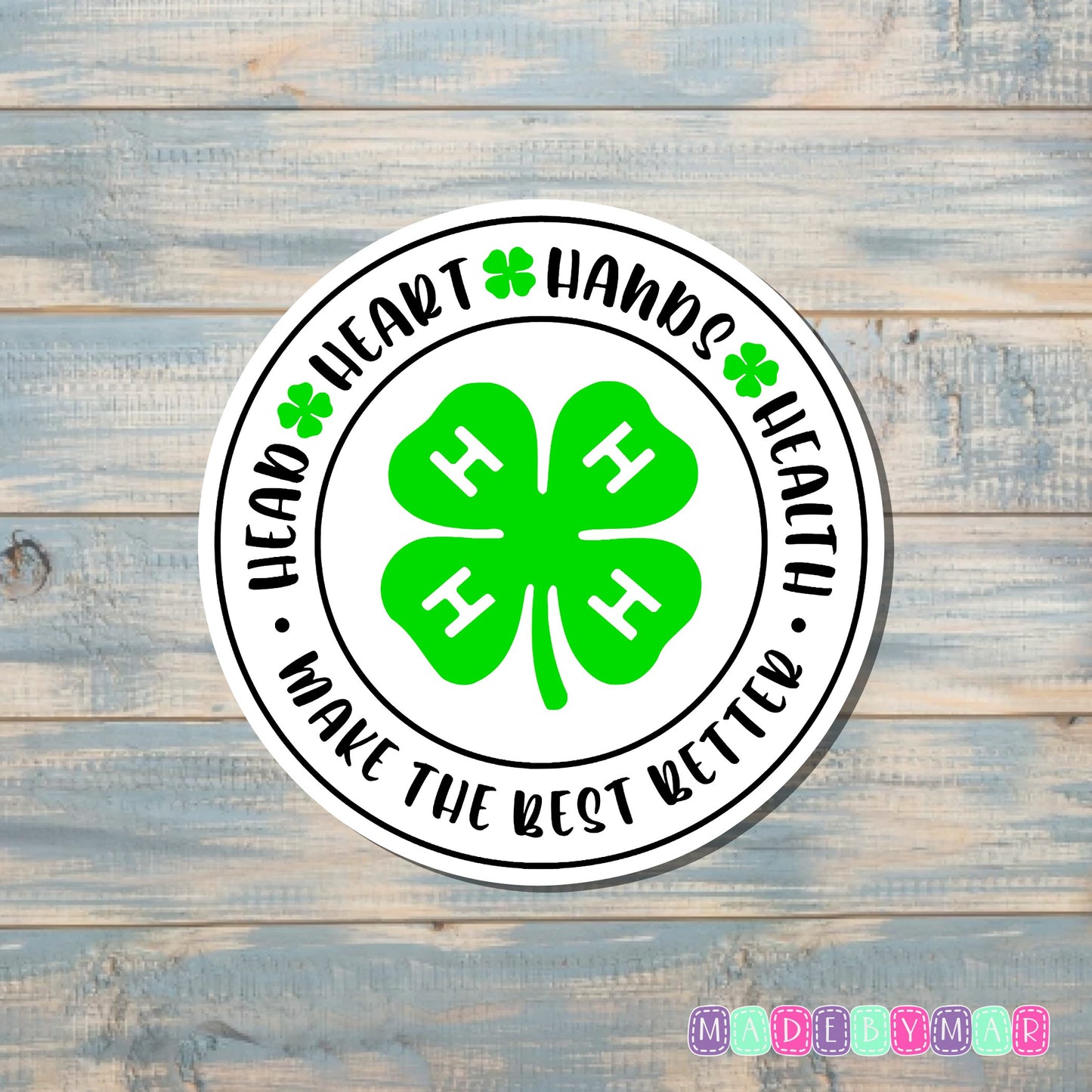 Head Heart Hands Health 4h  |Sticker or Magnet