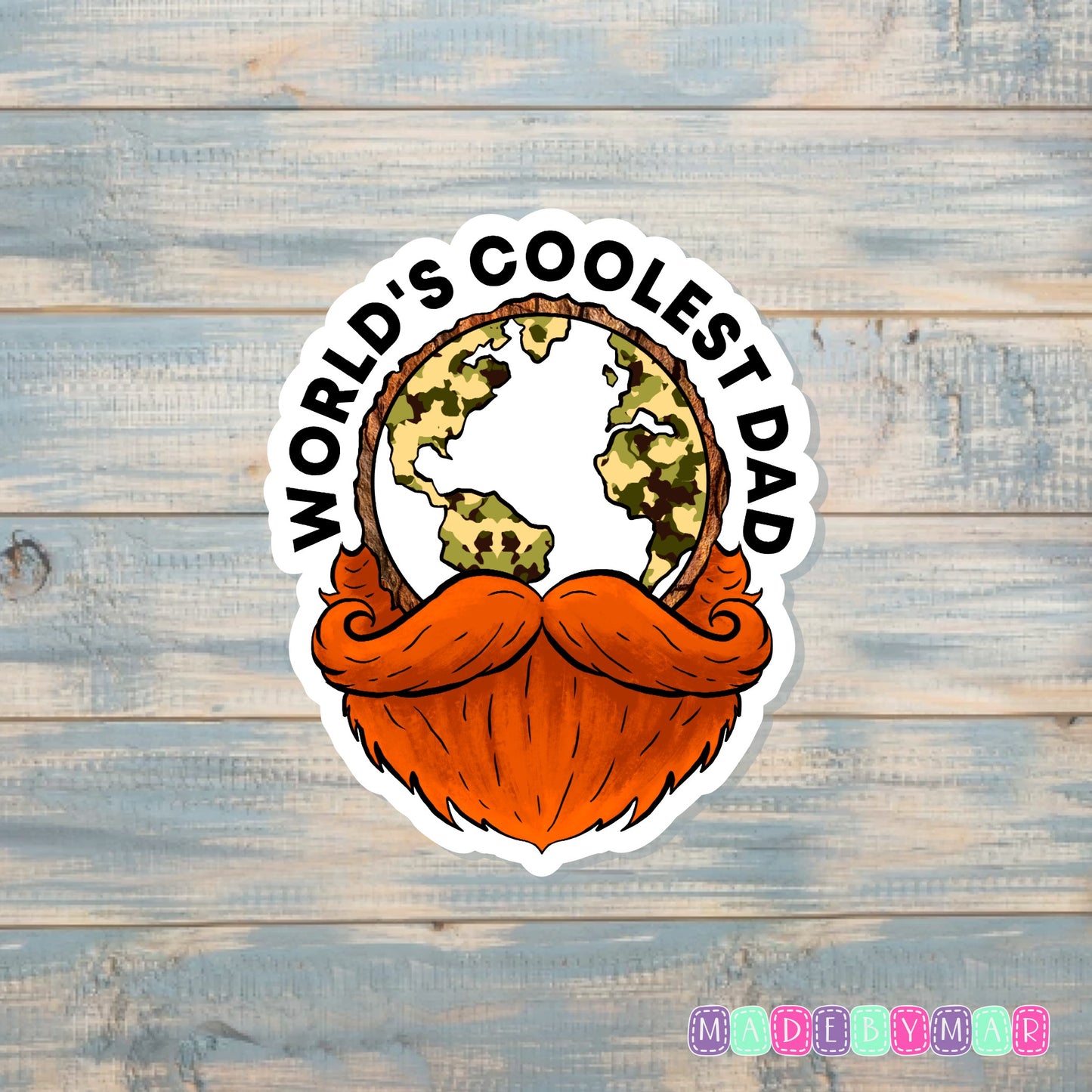 World's Coolest Dad |Sticker or Magnet | Father's Day