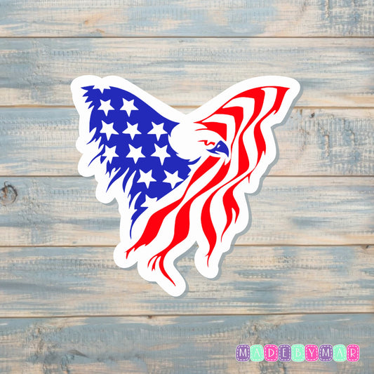 American Flag Eagle |Sticker or Magnet | Patriotic Pride