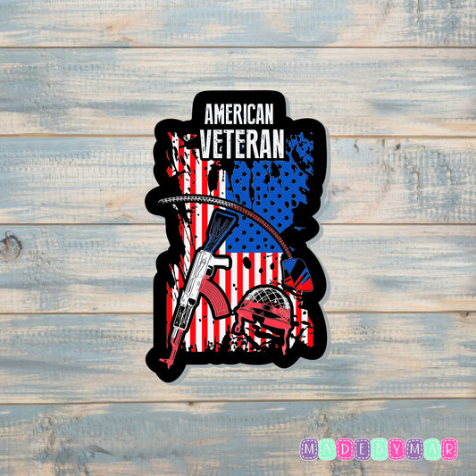 American Veteran |Sticker or Magnet | Patriotic Pride