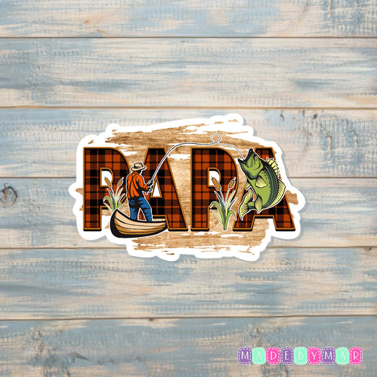 Papa Fishing Bass |Sticker or Magnet | Father's Day