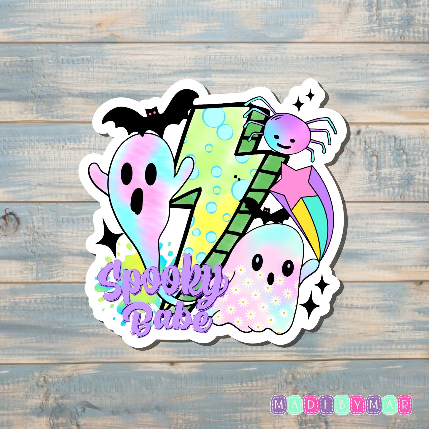 Spooky Babe |Sticker or Magnet | Halloween Scene