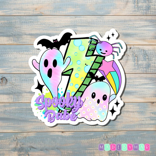 Spooky Babe |Sticker or Magnet | Halloween Scene