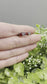 Red and Grey Glass Crystal Wire Wrapped Ring