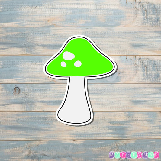 Green Mushroom Sticker |Sticker or Magnet