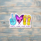 Peace Love Flip Flops Sticker, Die Cut Vinyl Sticker, Boho Fun, Water Resistant, Summer Time, Tropical Pool |Sticker or Magnet