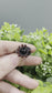 Onyx Gemstone w/ Garnet Beads Wire Wrapped Ring