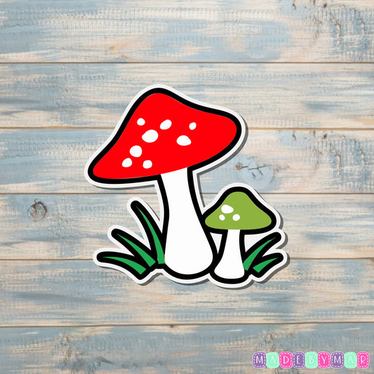 Red Mushroom Sticker |Sticker or Magnet