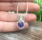 Mini Wire Wrapped Amethyst Gemstone Pendant W/ Sterling Silver Wire - Handmade by Marlayna