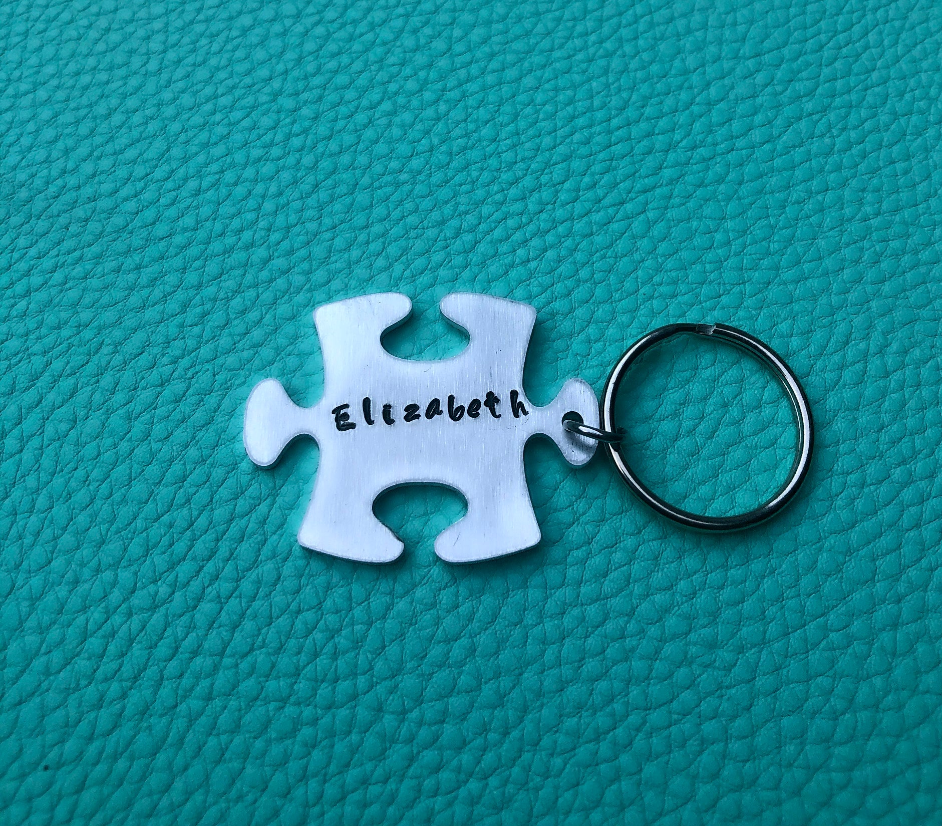 Personalized Puzzle Piece Key Chains-Handmade by Marlayna