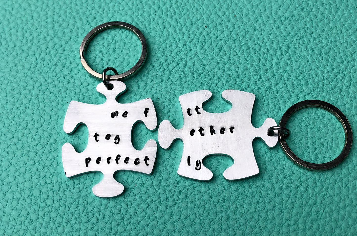 Puzzle Piece Key Chains-Handmade by Marlayna