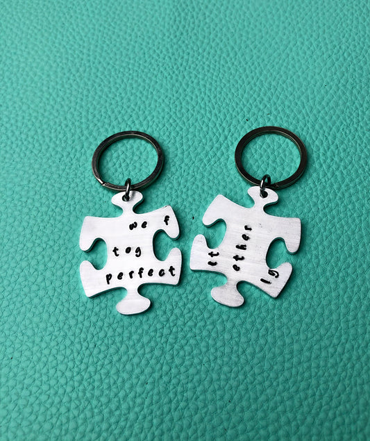 Puzzle Piece Key Chains-Handmade by Marlayna