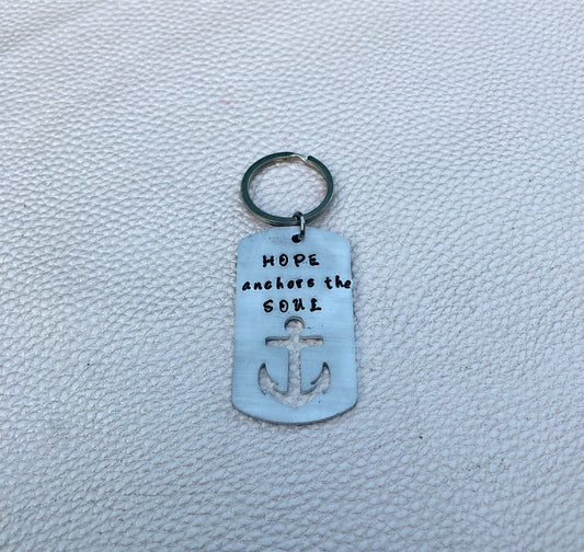 Hope Anchors the Soul Key Chain-Handmade by Marlayna