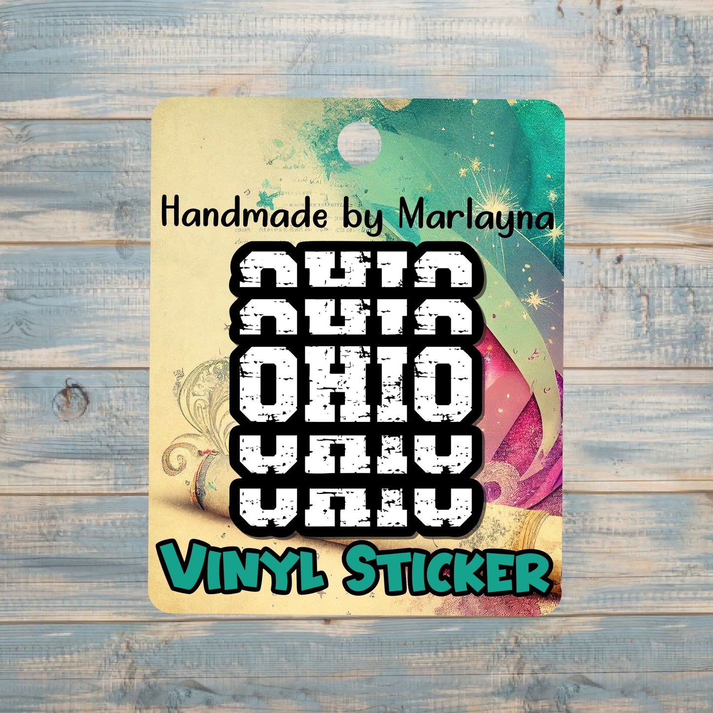 Whiskey Bottle Label, Die Cut Vinyl Sticker, Boho Fun, Water Resistant |Sticker or Magnet