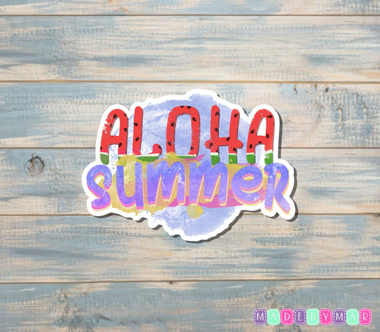 Aloha Summer Sticker |Sticker or Magnet