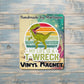 Mountains, Trees, and a Tent Sticker |Sticker or Magnet