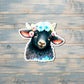 Black Sheep Sticker, Flower Crown Sticker,  Outcast Magnet |Refrigerator Fridge Car |Western Vibes Boho |Watercolor Farm Life |Sticker or Magnet