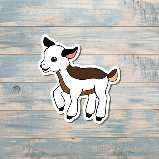 Baby Goat Kid, Die Cut Vinyl Sticker, , Boho Fun, Water Resistant |Sticker or Magnet