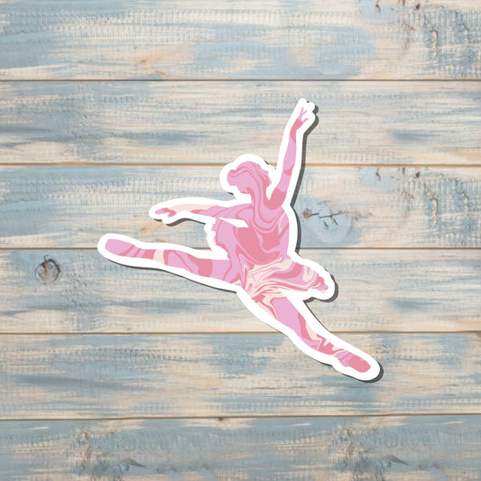 Pink Ballerina Silhouette Sticker |Sticker or Magnet