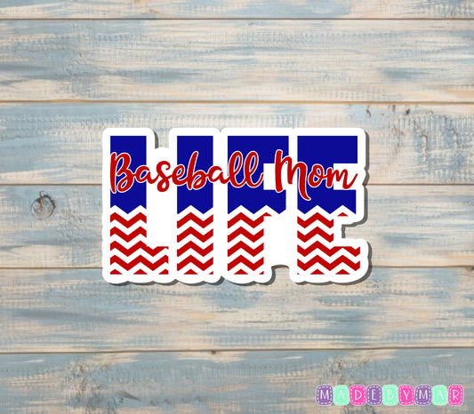 Baseball Mom Life Sticker |Sticker or Magnet