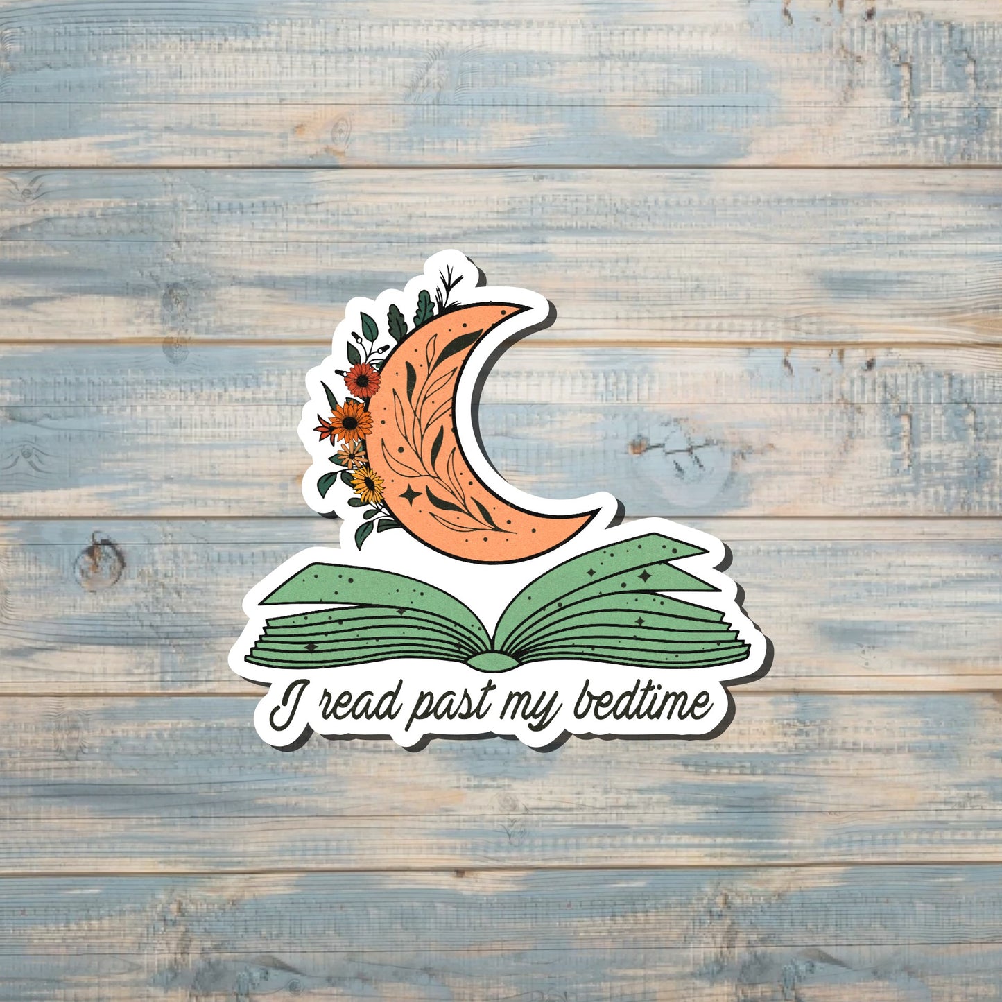 I Read Past My Bedtime |Vinyl Sticker or Magnet |Refrigerator Fridge Car |Learn Knowledge |Love to Read Books |Home Library |E-Reader |Sticker or Magnet