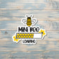 Mini Bee Loading, Die Cut Sticker, Graphic Art Vinyl, , Boho Fun |Sticker or Magnet