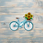 Bicycle w/ Sunflower Basket, Die Cut Vinyl Sticker, , Boho Fun, Water Resistant |Sticker or Magnet