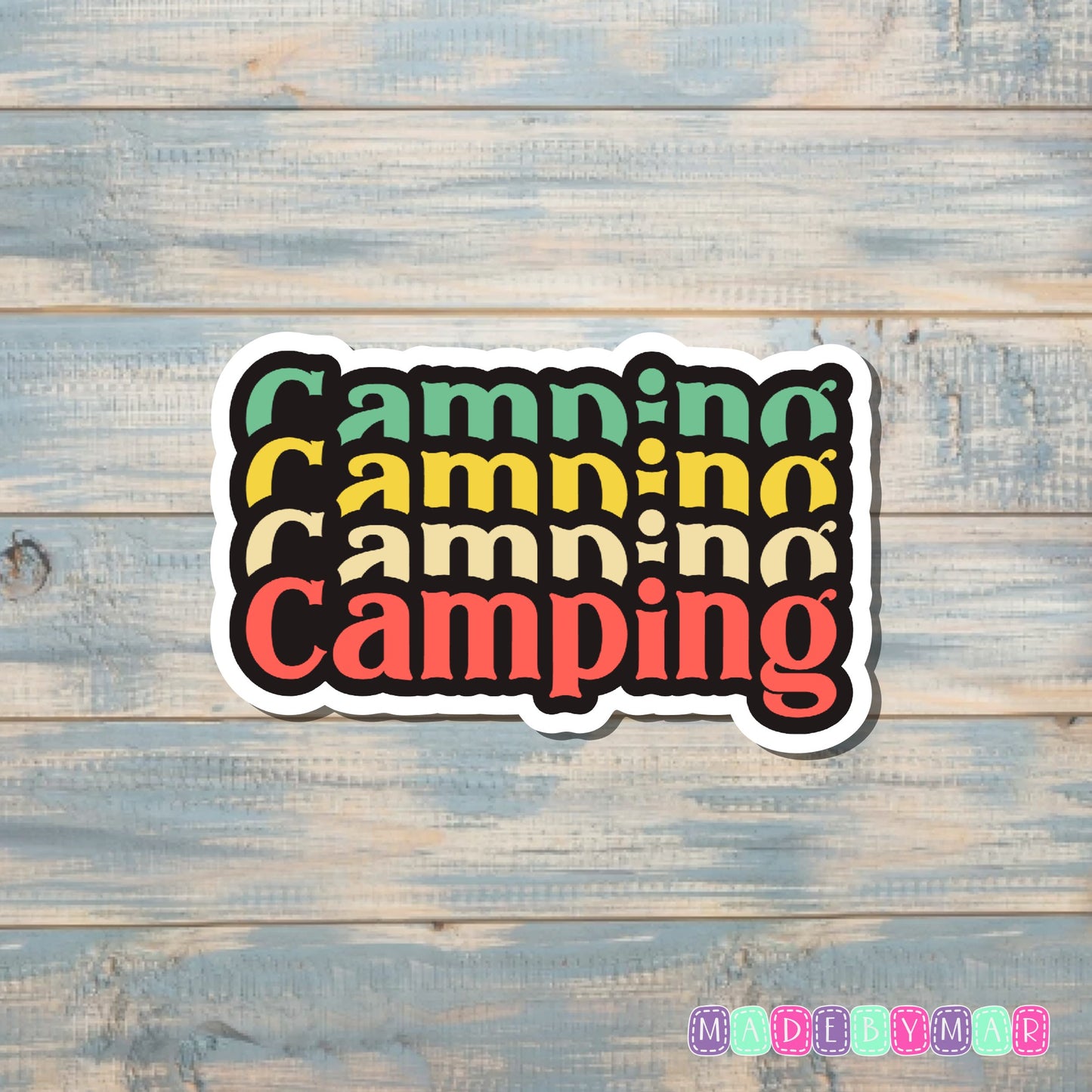 Retro Camping |Sticker or Magnet