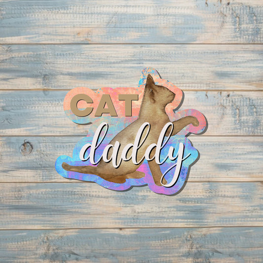 Cat Daddy | Sticker or Magnet | Cat Dad