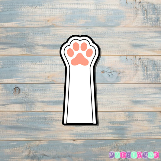 White Cat Paw Sticker |Sticker or Magnet