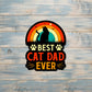 Best Cat Dad Sticker |Lightweight Vinyl Sticker or Magnet |Vintage Retro |Refrigerator Fridge Car |Cat Mom Pet Dad |Animal Lover |Sticker or Magnet