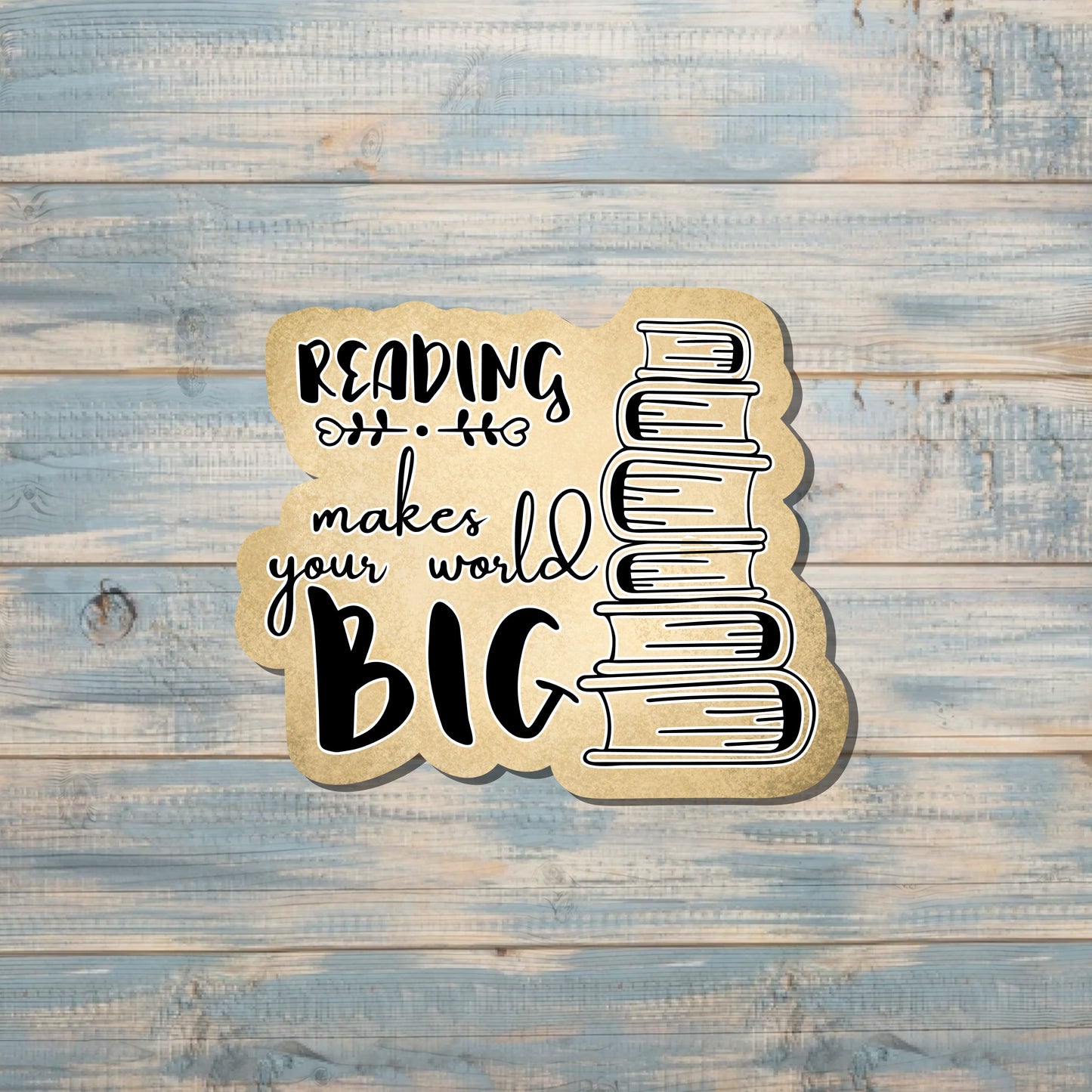 Reading Makes Your World Big, Love to Read Sticker, Books, Graphic Art Sticker, Vinyl, |Sticker or Magnet