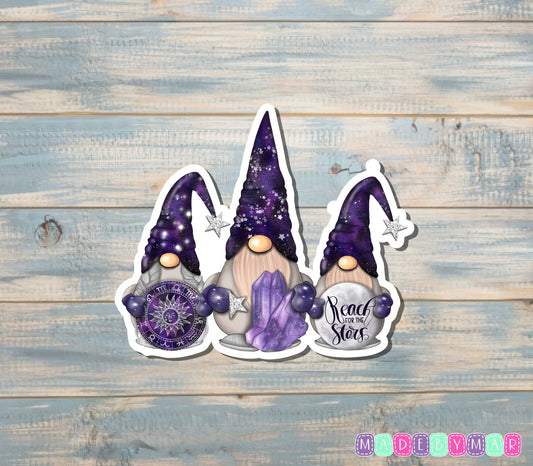 Mystic Crystal Gnomes Sticker |Sticker or Magnet