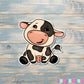 Black and White Dairy Cow Sticker |Sticker or Magnet