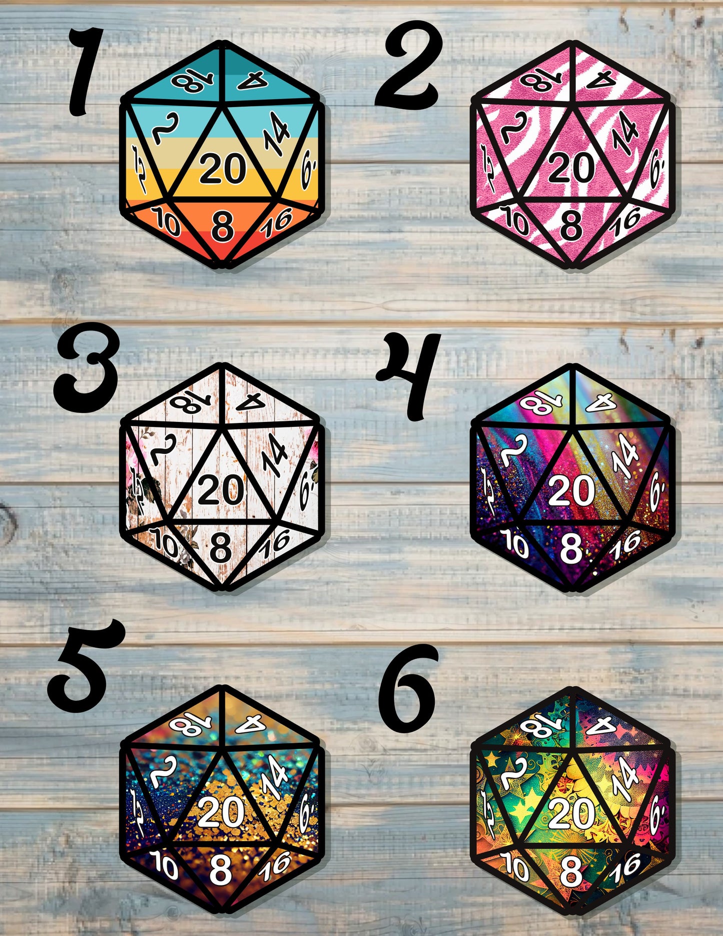 One D20 Sticker, Gaming Dice, Die Cut Vinyl, Gift for Gamer, DND RPG, Role Playing Decal, Tabletop Board Games, Laptop Sticker |Sticker or Magnet