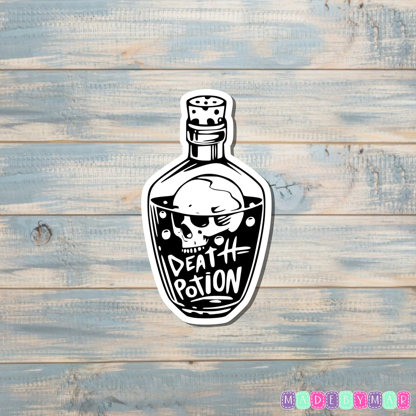 Death Potion Bottle Sticker |Sticker or Magnet