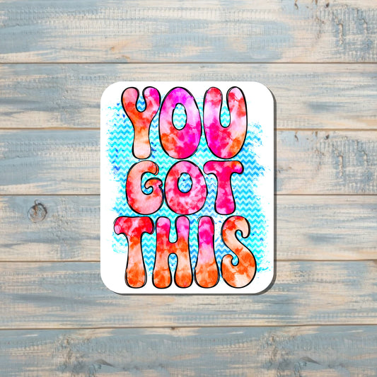 You Got This Groovy, Die Cut Sticker, Graphic Art Vinyl, , Inspirational, Boho Fun |Sticker or Magnet