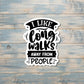 I Like Long Walks Away From People, Die Cut Vinyl Sticker, Boho Fun, Water Resistant, Snarky Sarcasm Witty Quote, Funny Saying |Sticker or Magnet