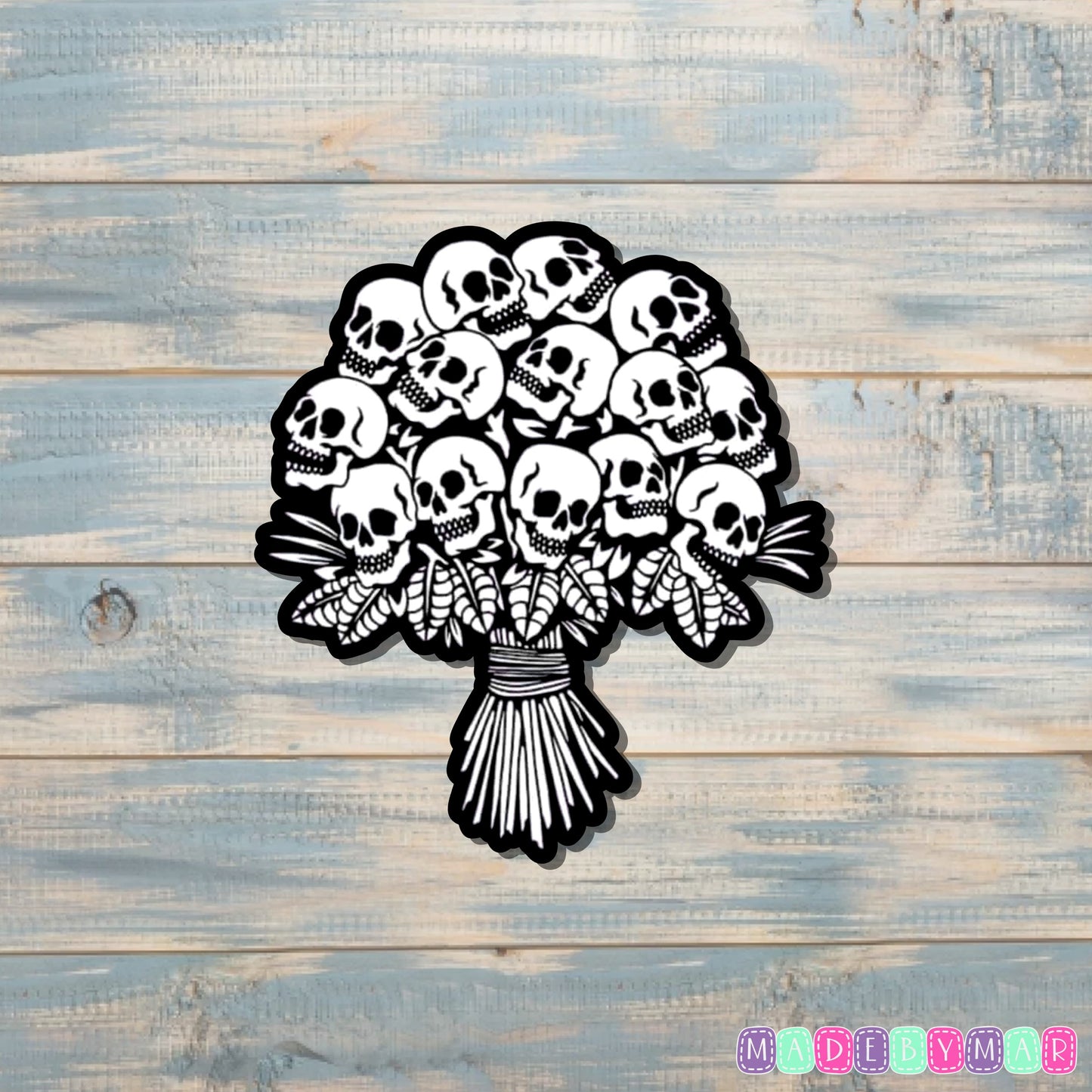 Skull Bouquet Sticker |Sticker or Magnet