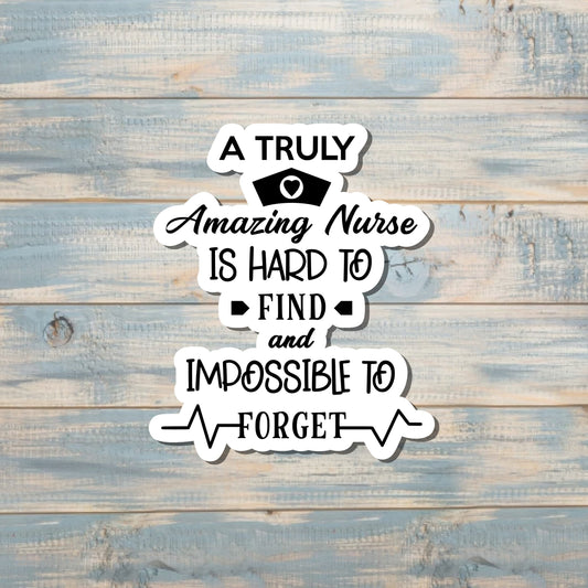 Nursing Amazing Nurse, Die Cut Vinyl Sticker, , Boho Fun, Water Resistant |Sticker or Magnet