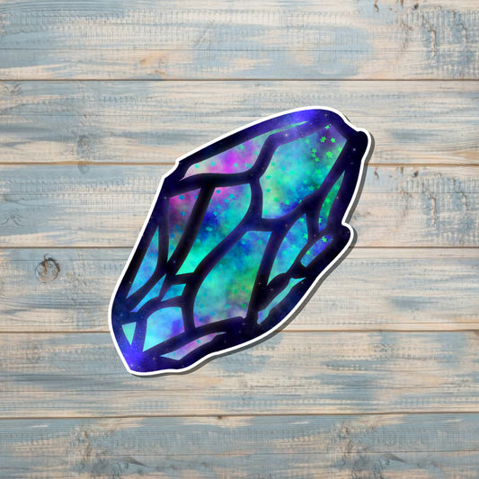 Galaxy Crystal Sticker |Sticker or Magnet |Refrigerator Fridge Car |Gemstones Magic |Celestial Geology Rocks |Sticker or Magnet