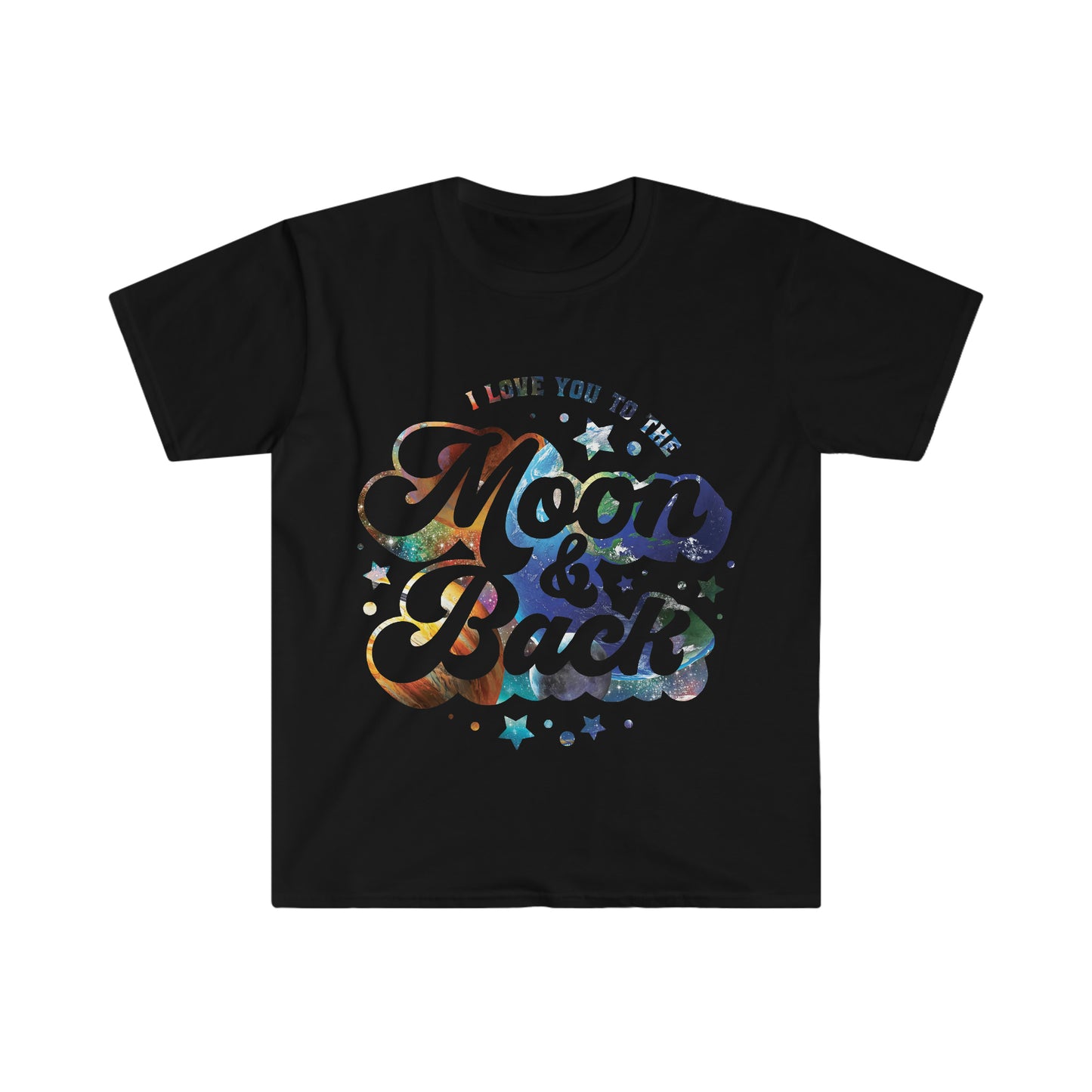 Moon and Back T-Shirt, Unisex Softstyle T-Shirt