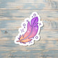 Magical Purple Feather Sticker |Sticker or Magnet