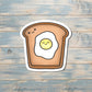 Kawaii Toast and Egg, Die Cut Sticker, Graphic Art Sticker, Vinyl, , Inspire Motivate |Sticker or Magnet