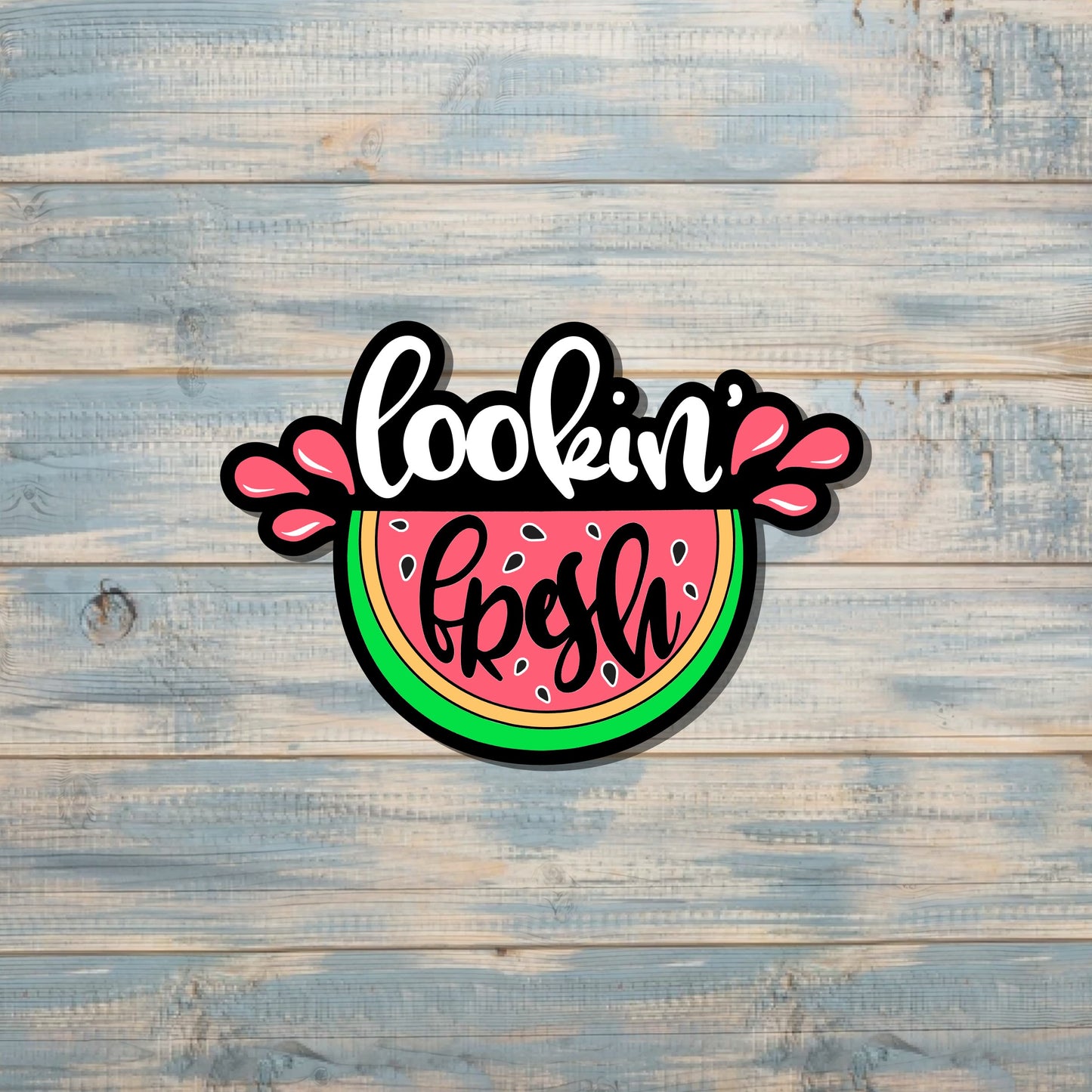 Watermelon Sticker, Die Cut Vinyl Sticker, Boho Fun, Water Resistant, Motivational Positivity |Sticker or Magnet