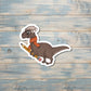 Watercolor Grey Dinosaur, Die Cut Sticker, Graphic Art Sticker, Vinyl, |Sticker or Magnet