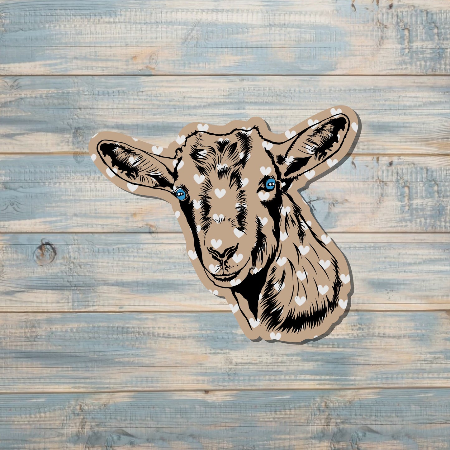 Goat Sticker, Graphic Art Sticker, Vinyl, , Nigerian Dwarf Mini |Sticker or Magnet