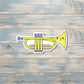 Kawaii Music Instrument Sticker, Trumpet |Sticker or Magnet