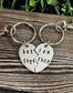 Better Together Broken Heart Key Chain Set - Handmade by Marlayna